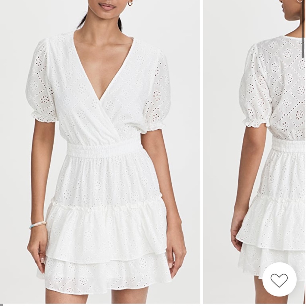 WAYF reese smocked waist tiered mini dress